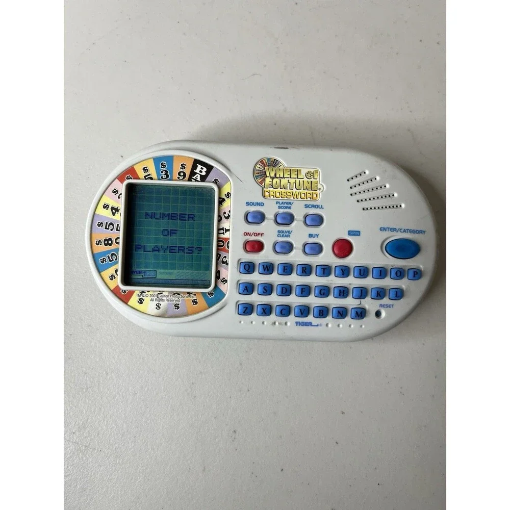 Wheel of Fortune Crossword Tiger Electronics Handheld Game 2002 Hasbro